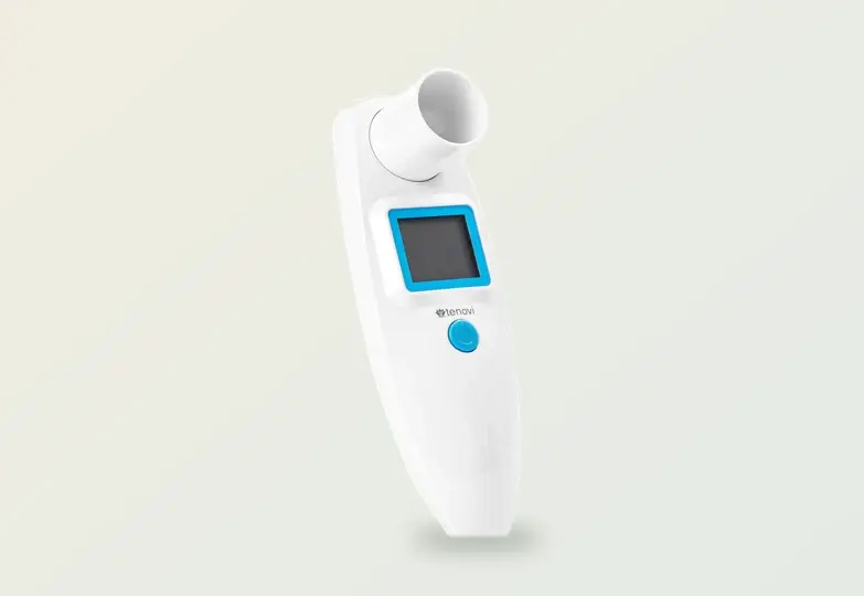 Connected peak flow meter